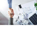 Vertragsabschluss per Handschlag Handschlag